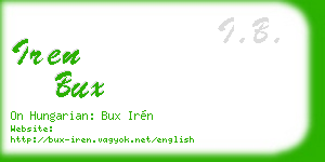 iren bux business card